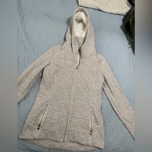Athleta‎ Sherpa-Lined Gray Hooded Jacket - Size M
